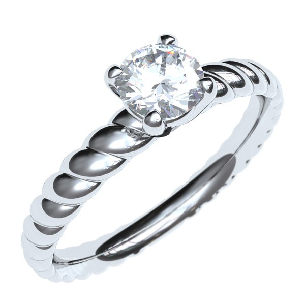 Anillo de compromiso trenzado con diamante Eternity Joyería - Anillos de compromiso y argollas de matrimonio en oro